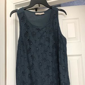 Beautiful blue Lacey tank